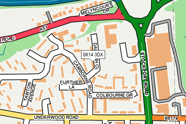 SK14 3DX map - OS OpenMap – Local (Ordnance Survey) SK14 3DX map - OS OpenMap – Local (Ordnance Survey)
