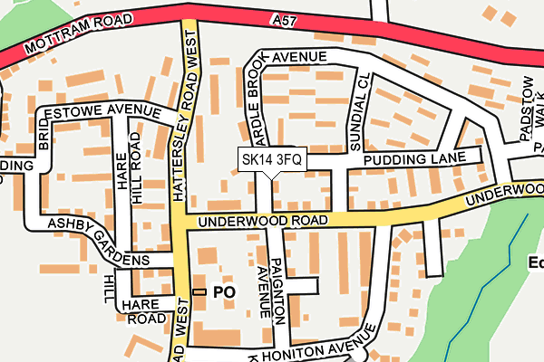 SK14 3FQ map - OS OpenMap – Local (Ordnance Survey) SK14 3FQ map - OS OpenMap – Local (Ordnance Survey)