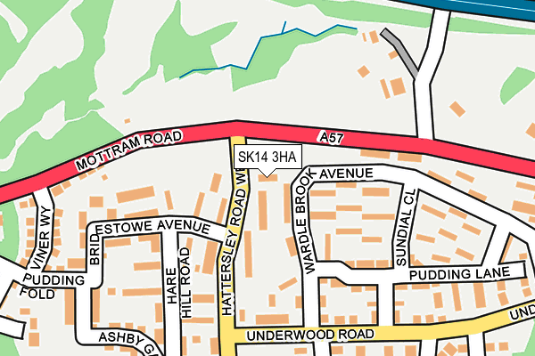 SK14 3HA map - OS OpenMap – Local (Ordnance Survey) SK14 3HA map - OS OpenMap – Local (Ordnance Survey)