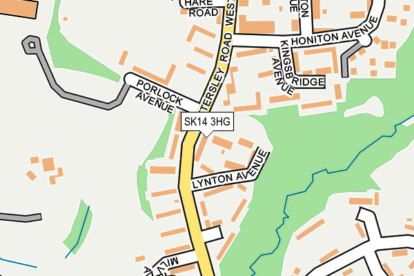 SK14 3HG map - OS OpenMap – Local (Ordnance Survey) SK14 3HG map - OS OpenMap – Local (Ordnance Survey)