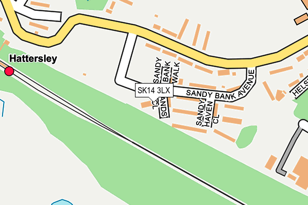 SK14 3LX map - OS OpenMap – Local (Ordnance Survey)