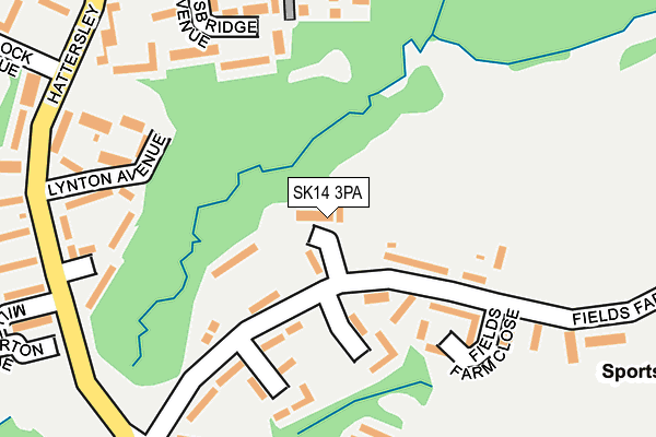 SK14 3PA map - OS OpenMap – Local (Ordnance Survey) SK14 3PA map - OS OpenMap – Local (Ordnance Survey)
