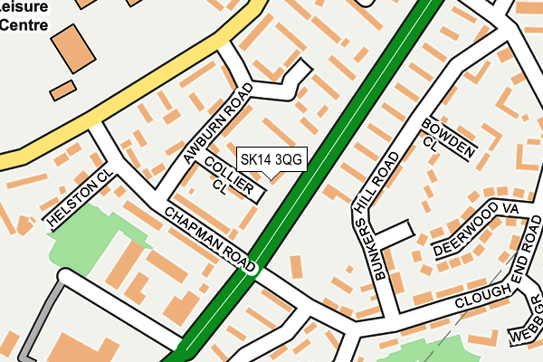 SK14 3QG map - OS OpenMap – Local (Ordnance Survey) SK14 3QG map - OS OpenMap – Local (Ordnance Survey)