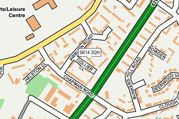 SK14 3QH map - OS OpenMap – Local (Ordnance Survey) SK14 3QH map - OS OpenMap – Local (Ordnance Survey)