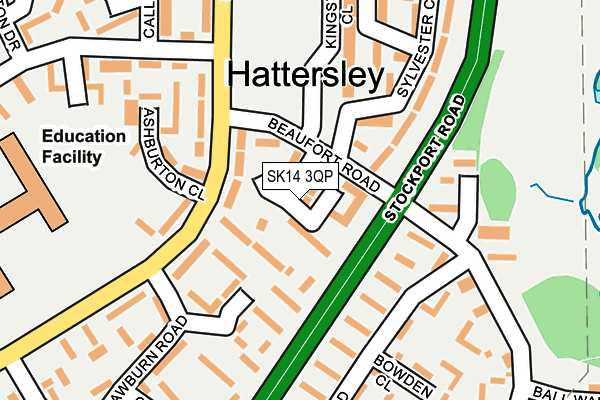 SK14 3QP map - OS OpenMap – Local (Ordnance Survey) SK14 3QP map - OS OpenMap – Local (Ordnance Survey)