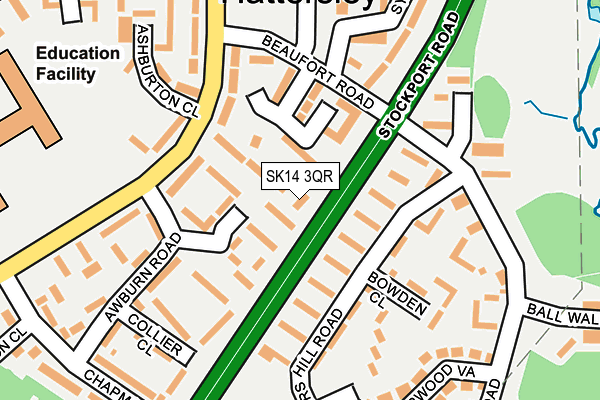 SK14 3QR map - OS OpenMap – Local (Ordnance Survey) SK14 3QR map - OS OpenMap – Local (Ordnance Survey)