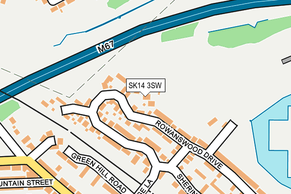 SK14 3SW map - OS OpenMap – Local (Ordnance Survey) SK14 3SW map - OS OpenMap – Local (Ordnance Survey)