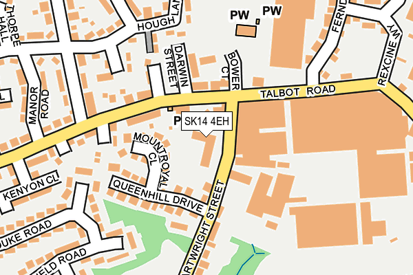 SK14 4EH map - OS OpenMap – Local (Ordnance Survey)