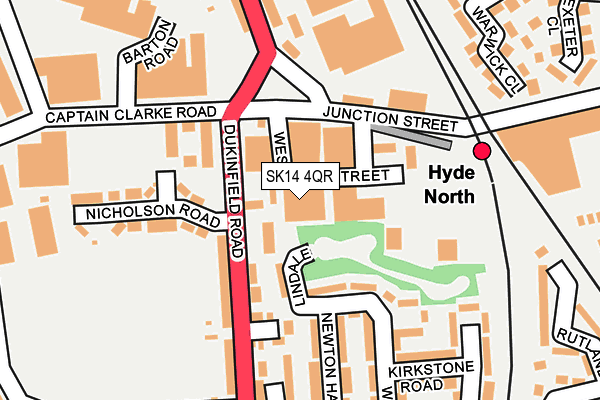 SK14 4QR map - OS OpenMap – Local (Ordnance Survey)