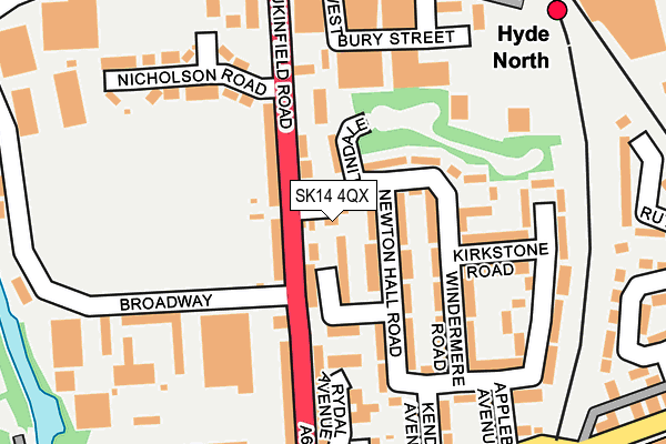 SK14 4QX map - OS OpenMap – Local (Ordnance Survey) SK14 4QX map - OS OpenMap – Local (Ordnance Survey)