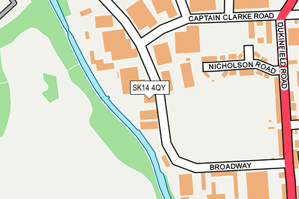 SK14 4QY map - OS OpenMap – Local (Ordnance Survey)