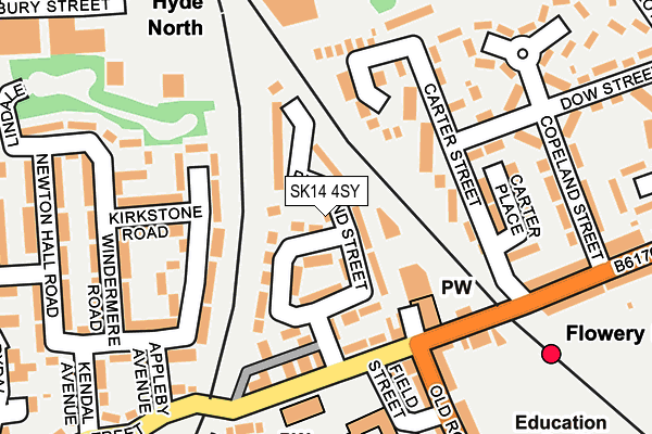 SK14 4SY map - OS OpenMap – Local (Ordnance Survey)