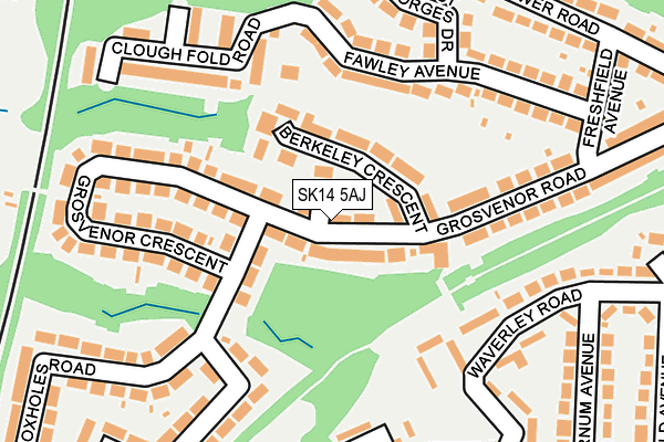 SK14 5AJ map - OS OpenMap – Local (Ordnance Survey)