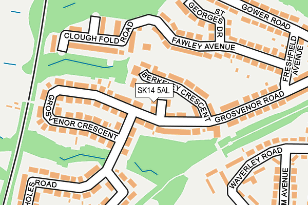 SK14 5AL map - OS OpenMap – Local (Ordnance Survey) SK14 5AL map - OS OpenMap – Local (Ordnance Survey)