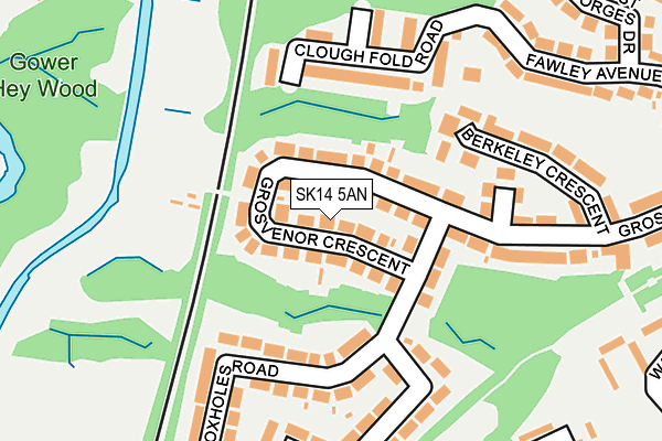 SK14 5AN map - OS OpenMap – Local (Ordnance Survey) SK14 5AN map - OS OpenMap – Local (Ordnance Survey)