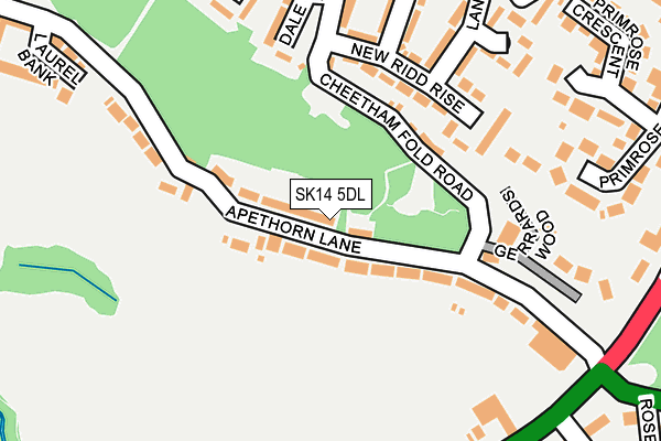 SK14 5DL map - OS OpenMap – Local (Ordnance Survey) SK14 5DL map - OS OpenMap – Local (Ordnance Survey)