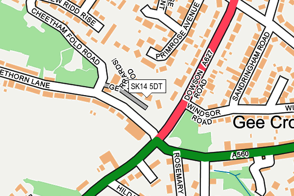 SK14 5DT map - OS OpenMap – Local (Ordnance Survey) SK14 5DT map - OS OpenMap – Local (Ordnance Survey)