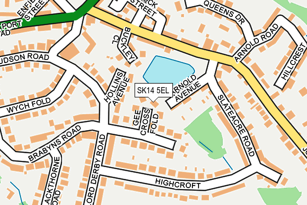SK14 5EL map - OS OpenMap – Local (Ordnance Survey) SK14 5EL map - OS OpenMap – Local (Ordnance Survey)