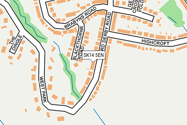 SK14 5EN map - OS OpenMap – Local (Ordnance Survey) SK14 5EN map - OS OpenMap – Local (Ordnance Survey)