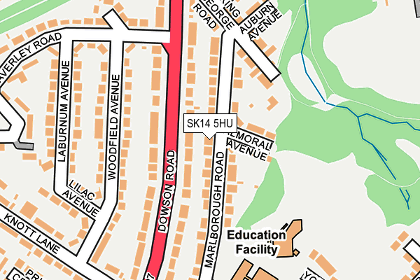 SK14 5HU map - OS OpenMap – Local (Ordnance Survey)