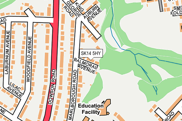SK14 5HY map - OS OpenMap – Local (Ordnance Survey) SK14 5HY map - OS OpenMap – Local (Ordnance Survey)