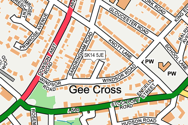 SK14 5JE map - OS OpenMap – Local (Ordnance Survey)