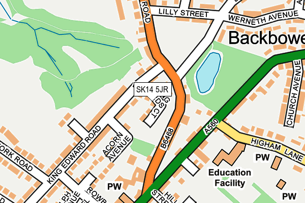 SK14 5JR map - OS OpenMap – Local (Ordnance Survey) SK14 5JR map - OS OpenMap – Local (Ordnance Survey)