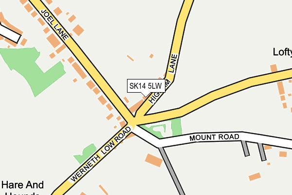 SK14 5LW map - OS OpenMap – Local (Ordnance Survey)
