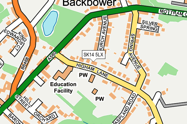 SK14 5LX map - OS OpenMap – Local (Ordnance Survey) SK14 5LX map - OS OpenMap – Local (Ordnance Survey)