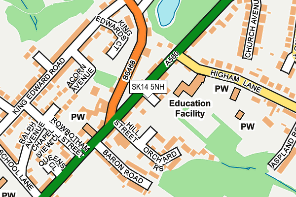 SK14 5NH map - OS OpenMap – Local (Ordnance Survey) SK14 5NH map - OS OpenMap – Local (Ordnance Survey)