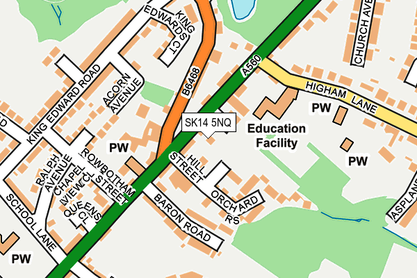 SK14 5NQ map - OS OpenMap – Local (Ordnance Survey)