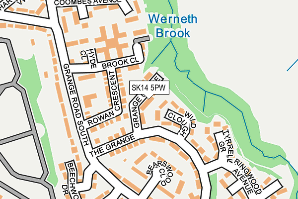 SK14 5PW map - OS OpenMap – Local (Ordnance Survey) SK14 5PW map - OS OpenMap – Local (Ordnance Survey)