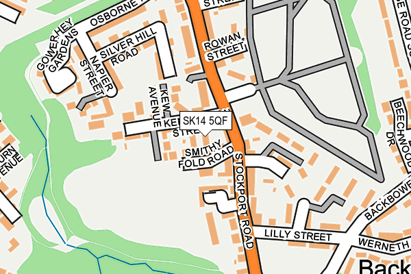 SK14 5QF map - OS OpenMap – Local (Ordnance Survey)