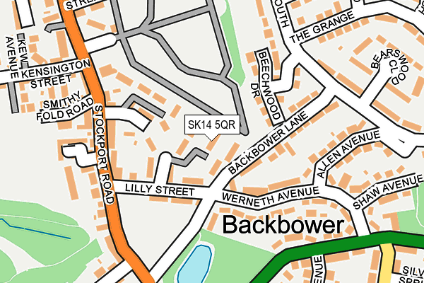 SK14 5QR map - OS OpenMap – Local (Ordnance Survey)