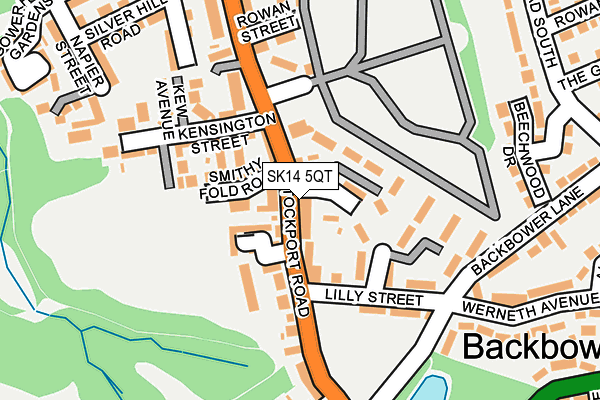 SK14 5QT map - OS OpenMap – Local (Ordnance Survey)