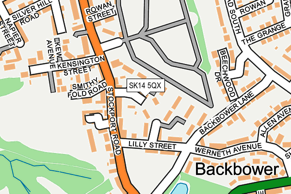 SK14 5QX map - OS OpenMap – Local (Ordnance Survey) SK14 5QX map - OS OpenMap – Local (Ordnance Survey)
