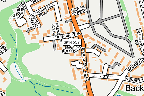 SK14 5QY map - OS OpenMap – Local (Ordnance Survey)