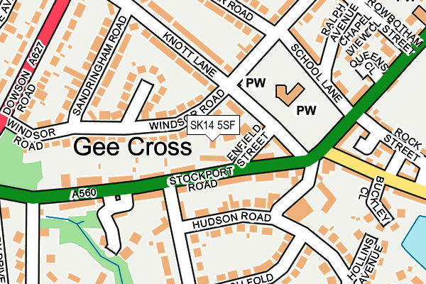 SK14 5SF map - OS OpenMap – Local (Ordnance Survey) SK14 5SF map - OS OpenMap – Local (Ordnance Survey)