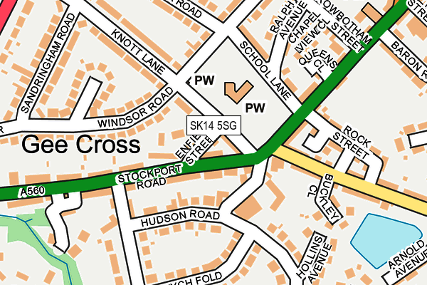 SK14 5SG map - OS OpenMap – Local (Ordnance Survey)