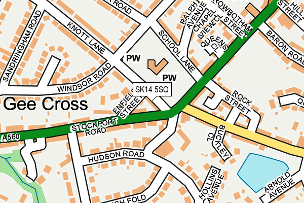 SK14 5SQ map - OS OpenMap – Local (Ordnance Survey) SK14 5SQ map - OS OpenMap – Local (Ordnance Survey)