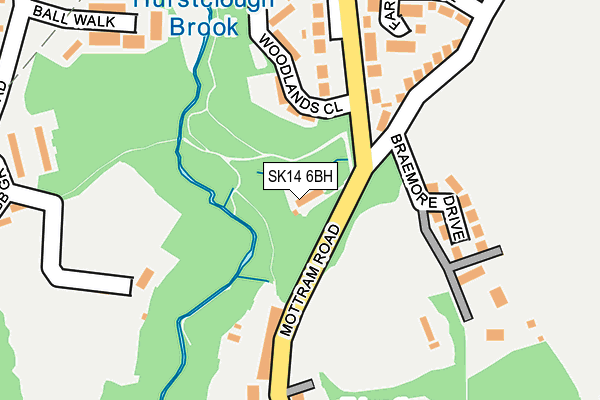 SK14 6BH map - OS OpenMap – Local (Ordnance Survey) SK14 6BH map - OS OpenMap – Local (Ordnance Survey)
