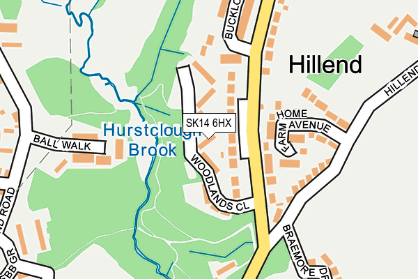 SK14 6HX map - OS OpenMap – Local (Ordnance Survey) SK14 6HX map - OS OpenMap – Local (Ordnance Survey)