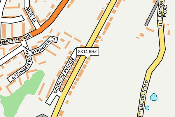 SK14 6HZ map - OS OpenMap – Local (Ordnance Survey) SK14 6HZ map - OS OpenMap – Local (Ordnance Survey)