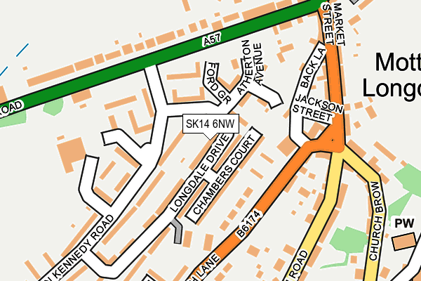 SK14 6NW map - OS OpenMap – Local (Ordnance Survey)