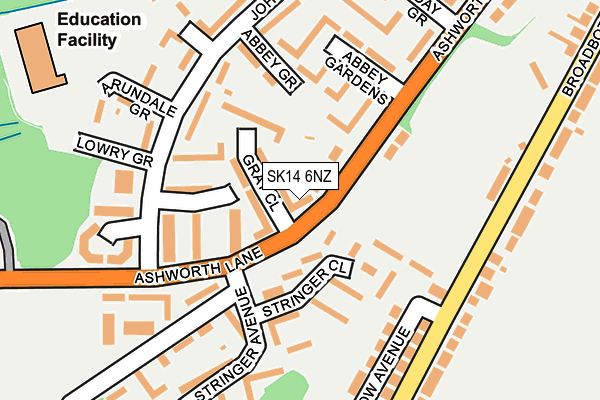 SK14 6NZ map - OS OpenMap – Local (Ordnance Survey) SK14 6NZ map - OS OpenMap – Local (Ordnance Survey)