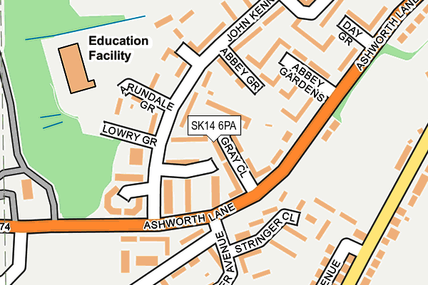 SK14 6PA map - OS OpenMap – Local (Ordnance Survey) SK14 6PA map - OS OpenMap – Local (Ordnance Survey)
