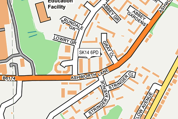 SK14 6PD map - OS OpenMap – Local (Ordnance Survey) SK14 6PD map - OS OpenMap – Local (Ordnance Survey)
