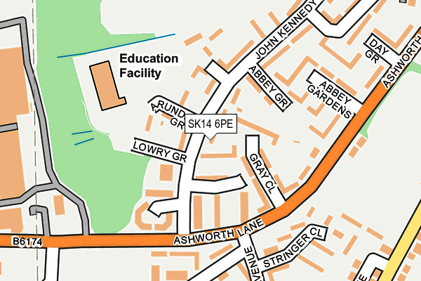 SK14 6PE map - OS OpenMap – Local (Ordnance Survey) SK14 6PE map - OS OpenMap – Local (Ordnance Survey)