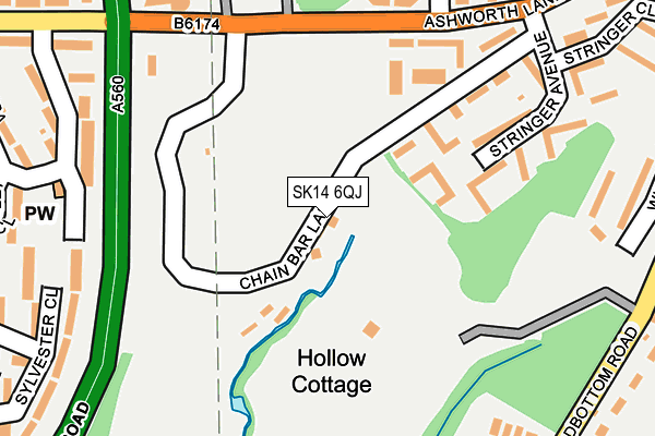 SK14 6QJ map - OS OpenMap – Local (Ordnance Survey) SK14 6QJ map - OS OpenMap – Local (Ordnance Survey)