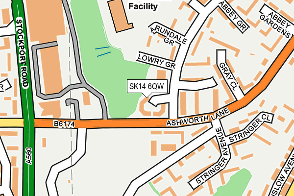 SK14 6QW map - OS OpenMap – Local (Ordnance Survey)